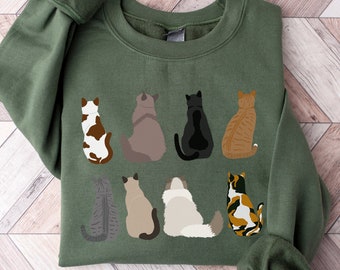 Cat Sweatshirt, Cat Sweater, Cat Crewneck Sweatshirt, Cat Shirt, Cat Mom Gift, Cat Lover Gift, Cat Mama Shirt, Cat Tee, Kitty Sweatshirt