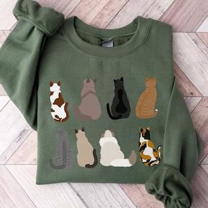 Cat Sweatshirt, Cat Sweater, Cat Crewneck Sweatshirt, Cat Shirt, Cat Mom Gift, Cat Lover Gift, Cat Mama Shirt, Cat Tee, Kitty Sweatshirt