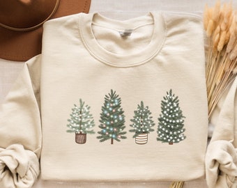Christmas Tree Sweatshirt, Christmas Sweatshirt, Christmas Shirts for Women, Christmas Crewneck, Christmas Sweater, Winter Sweatshirt