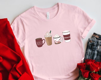 Valentinstag Kaffee Shirt, Valentinstag Shirt für Frauen, Valentinstag Geschenk, Süßes Herz Shirt, Lehrer Valentinstag Shirt, Kaffee Liebhaber