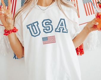 Comfort Colors Retro Star USA Graphic Tee, Comfort Colors 4th of July Graphic Tee, Star American Graphic Tee, Retro USA Comfort Color Shirt