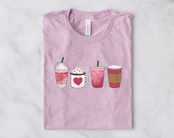 Valentinstag Kaffee Shirt, Valentinstag Shirt für Frauen, Valentinstag Geschenk, Süßes Herz Shirt, Lehrer Valentinstag Shirt, Kaffee Liebhaber