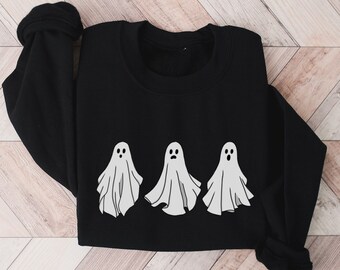Ghost Sweatshirt, Ghost Sweater, Halloween Crewneck, Halloween Sweatshirt, Halloween Sweater, Halloween Party Shirt, Fall Shirts