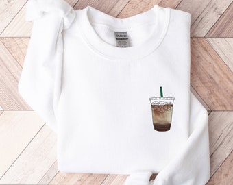 Iced Koffie Sweatshirt, Koffie Lover Gift, Iced Coffee Shirt, Iced Coffee Sweater, Coffee Addict Shirt, Breng me een Iced Coffee Shirt