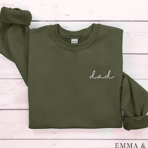 Dad Embroidered Sweatshirt, Dad Sweater, Fathers Day Gift, Fathers Day Shirt, Dad Sweatshirt, Pregnancy Announcement, Gift for New Dad