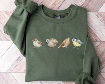 Bird Sweatshirt, Bird Shirt, Nature Lover Gift, Animal Lover Gift, Sparrow Shirt, Bird Lover Gift, Bird Sweater, Birdwatcher Gift