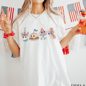 レトロな独立記念日シャツ、コンフォートカラーのオーバーサイズTシャツ、アメリカでのパーティー、面白い独立記念日、愛国的なシャツ、アメリカのシャツ、独立