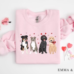 Sudadera De Perro De San Valentín, Sudadera De Día De San Valentín, Suéter De Día De San Valentín, Camisa De Perro Divertido, Regalo Para Amante Del Perro, Sudadera De Mamá Perro, Vday