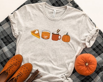 秋シャツ、パンプキン スパイス シャツ、秋コーヒー シャツ、パンプキン シャツ、レディース秋シャツ、パンプキン スパイス T シャツ、パンプキン スパイスのすべて
