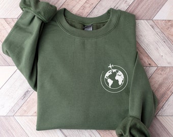 Sudadera de avión, regalo de viaje, suéter de viaje, regalos de piloto, camisa de piloto, regalo para amante de los aviones, regalos de aviación, sudadera de aviación