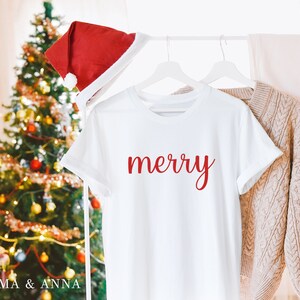 Camisa alegre, camisas de Navidad para mujeres, camisa de Feliz Navidad, camiseta de Navidad, camisa de Navidad para damas, camisas de navidad, camisetas de Navidad