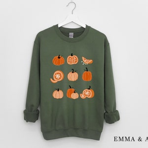 Fall Crewneck Sweatshirt, Fall Shirts for Women, Halloween Sweatshirt, Pumpkin Sweatshirt, Jack-o-Lantern Sweatshirt, Pumpkin Sweater