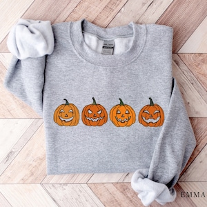 Fall Crewneck Sweatshirt Fall Shirts for Women Halloween Sweatshirt Pumpkin Sweatshirt Jack o lantern Sweatshirt Pumpkin Sweater Etsy