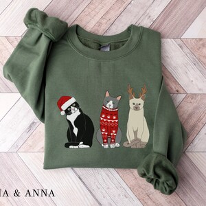 Kerst Kat Sweatshirt, Kerstmis Sweatshirt, Miowy Christmas Sweater, Kat Lover Gift, Kat Shirt, Kat Kerstmis, Kerstmis Crewneck