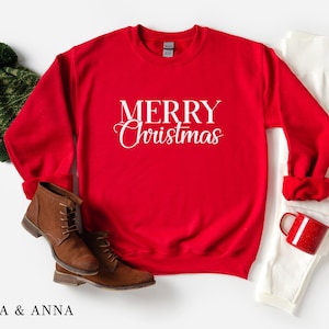 Merry Christmas Sweatshirt, Christmas Sweatshirt for Women, Christmas Crewneck, Christmas Sweater, Holiday Sweatshirt, Christmas Party Shirt