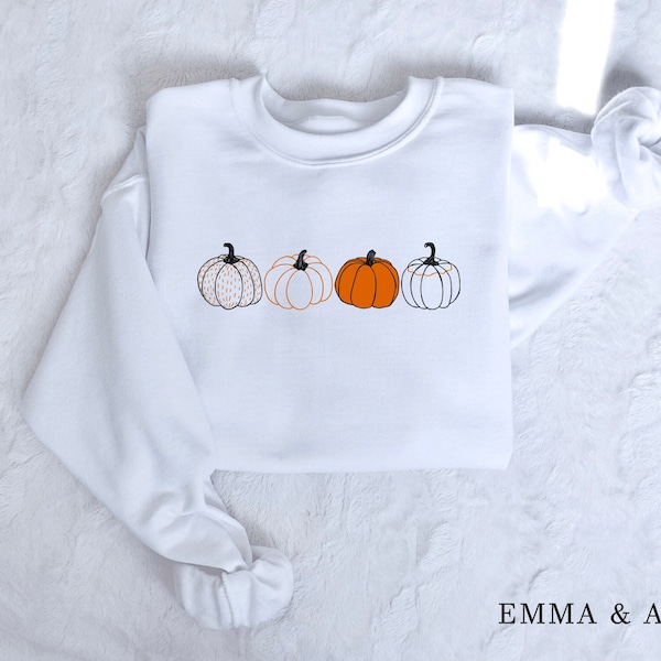 Pumpkin Sweatshirt, Fall Crewneck, Fall Sweatshirt for Women, Pumpkin Shirt, Fall Shirts, Halloween Sweatshirt, Halloween Sweater