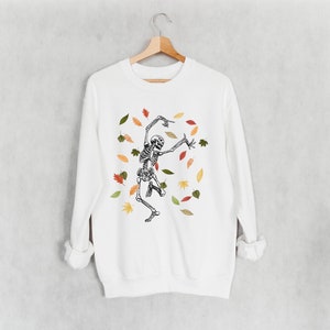 Skeleton Shirt, Skeleton Sweatshirt, Dancing Skeleton, Cute Halloween Sweatshirt, Fall Shirt, Halloween Crewneck, Funny Halloween Sweatshirt