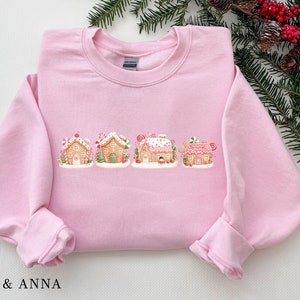 Gingerbread Sweatshirt, Christmas Sweatshirt, Christmas Crewneck, Christmas Sweater, Gingerbread House Shirt, Xmas, Womens Christmas Shirt