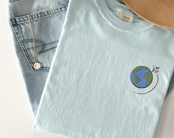 Camisa de avión con colores cómodos, camisa de modo avión, regalo para viajeros, regalos para pilotos, camisa de vacaciones, camisa de viaje, camisa de aviación