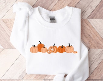 Fall Crewneck Sweatshirt, Herfst shirts voor vrouwen, Pompoen Sweatshirt, Thanksgiving Sweatshirt, Halloween Sweatshirt, Halloween Trui