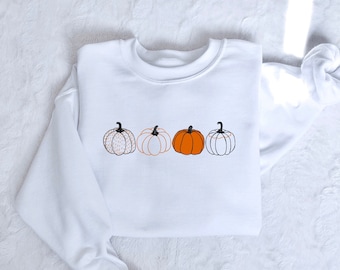 Pumpkin Sweatshirt, Fall Crewneck, Fall Sweatshirt for Women, Pumpkin Shirt, Fall Shirts, Halloween Sweatshirt, Halloween Sweater