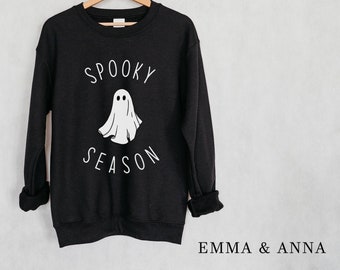 Spooky Season Sweatshirt, Ghost Sweatshirt, Halloween Sweatshirt, Halloween Crewneck, Fall Crewneck Sweatshirt, Halloween Sweater