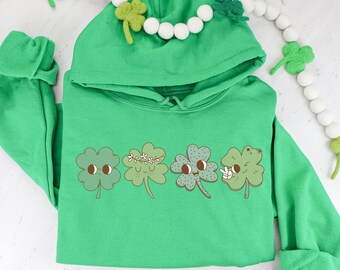 Retro St Patricks Day Hoodie, Lucky Sweatshirt, Shamrock Hoodie, Womens St Patricks Day, St Patricks Day Sweatshirt, St Pattys Day