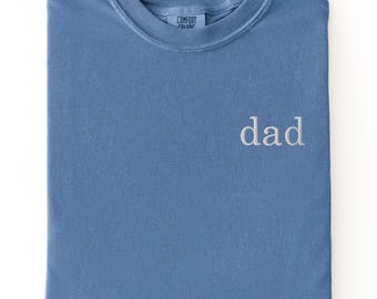 Camiseta bordada para o Dia dos Pais, presente para o novo papai, anúncio de gravidez, Comfort Colors, presentes para o papai, camiseta para o pai.