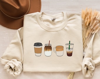 コーヒー スウェットシャツ、コーヒー セーター、まずはコーヒー、コーヒー好きの方へのギフト、コーヒー プリーズ シャツ、女性用クルーネック スウェットシャツ、コーヒー シャツ