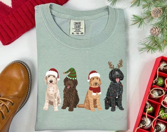 Christmas Dog Shirt, Golden Doodle Gift, Dog Owner, Dog Christmas Shirt, Dog Mom Gift, Christmas Crewneck, Holiday Shirts, Xmas Tee