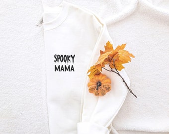 Spooky Mama Sweatshirt, Halloween Crewneck Sweatshirt, Halloween Sweater, Halloween Shirt for Mom, Spooky Mom Shirt, Spooky Sweatshirt