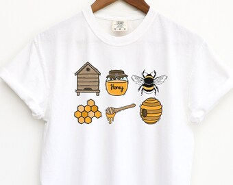 Bee Comfort Colors Shirt, Bee Shirt, Bee Gifts, Nature Lover Gift, Honey Bee Shirt for Women, Beekeeping, Save the Bees, Earth Day Shirt