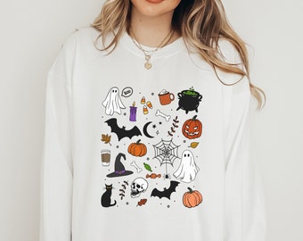 Halloween Sweatshirt, Halloween Sweater, Halloween Crewneck, Fall Sweatshirt, Fall Sweater, Halloween Party Shirt, Trick or Treat Shirt