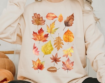 Herbst Crewneck Sweatshirt, Herbst Pullover, Herbst Blätter Shirt, Womens Herbst Shirts, Herbst Sweatshirt, Thanksgiving Sweatshirt, Herbst Rundhalsausschnitt