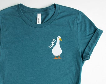 Lucky Duck Shirt, Duck Tshirt, Animal Lover Gift, Gift for Her, Silly Goose Shirt, Funny Shirts, Duck Lover, Farm Life Shirt, Nature Lover