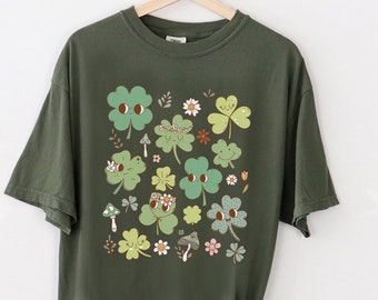 Comfort Colors St Patricks Day Shirt, Retro Shamrock Shirt, Lucky Shirt, Irish Shirt, St Pattys Day Shirt, Teachers St Patricks Day Shirt
