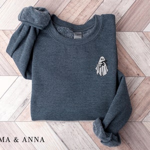 Halloween Ghost Patched Pattern Holiday Sweatshirt main image 1