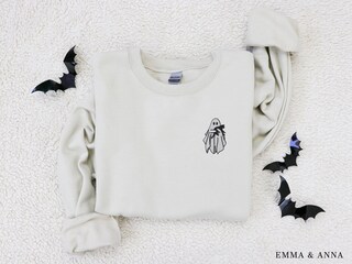 Felpa Con Gatti Neri Halloween Donna | Divertente E Comoda Felpa Fantasma Per Donne