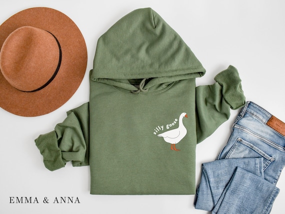 Silly Goose Hoodie, Silly Goose Sweatshirt, Funny Sweater, Gift for Her, Goose Pullover, Hoodies, Goose Crewneck, Silly Goose Shirt