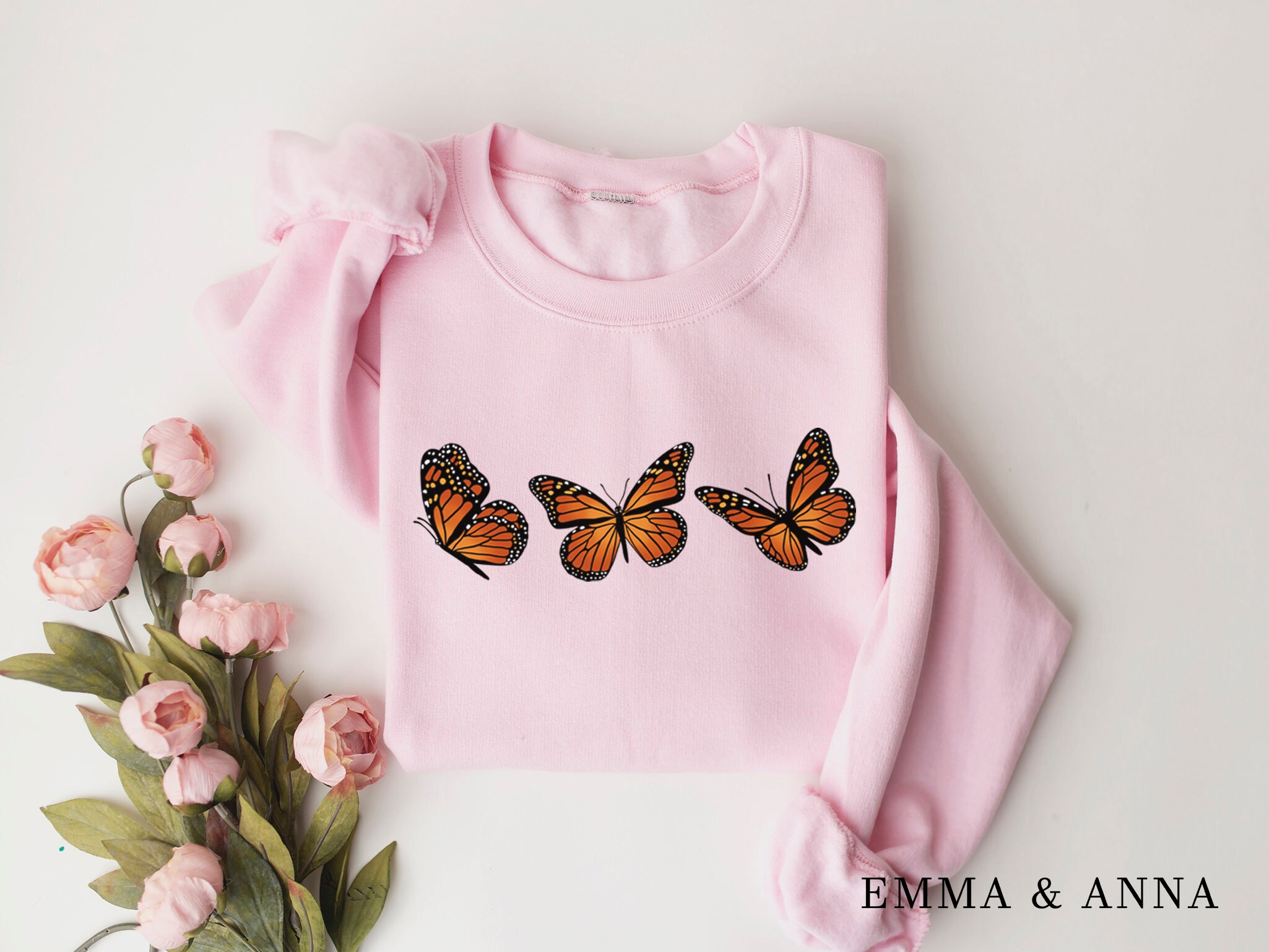 Butterfly Sweatshirt, Butterfly Sweater, Monarch Butterfly