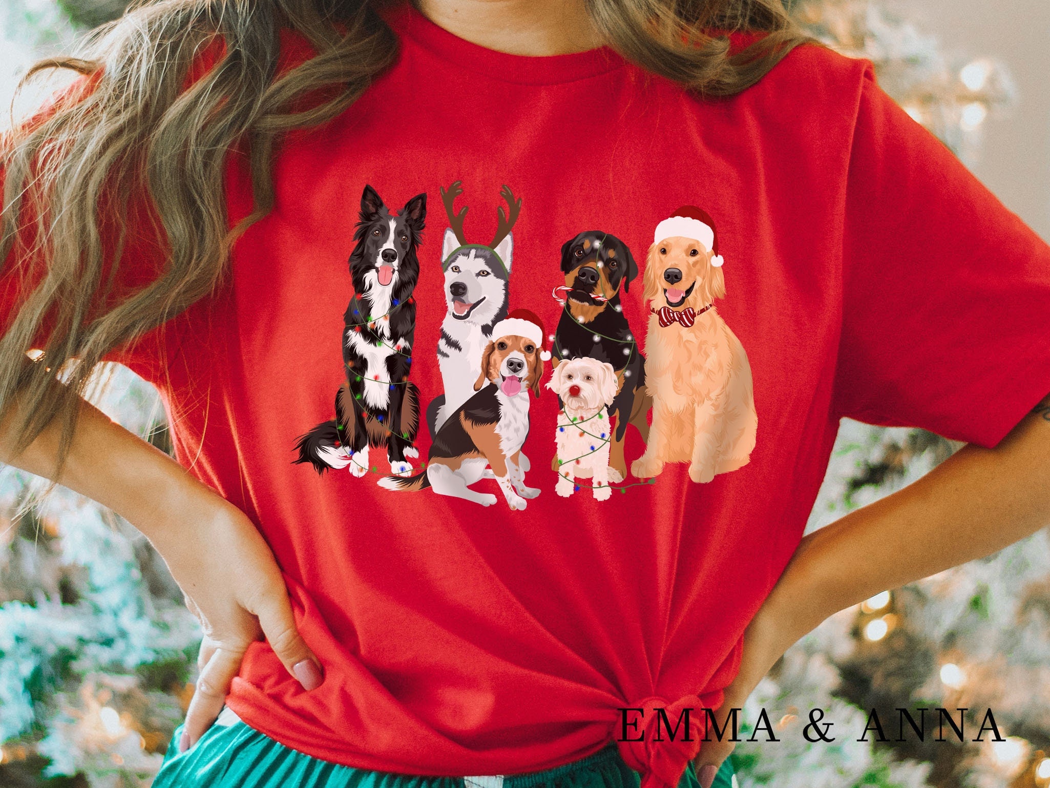 Christmas Dog Shirt Christmas Shirts for Women Christmas Tshirt
