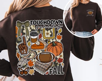 Touchdown Season Sweatshirt, Football Season Shirt, Fall Football Game Day Shirt, Football Mama Sweatshirt, Gameday Sweatshirt, Football Mom