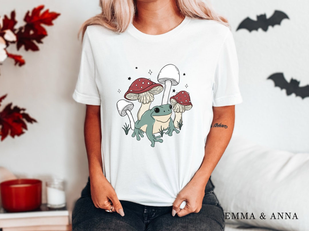 Ropa Rana Camisa de rana, camisa de hongos, camisa de sapo, camisas de otoño ...