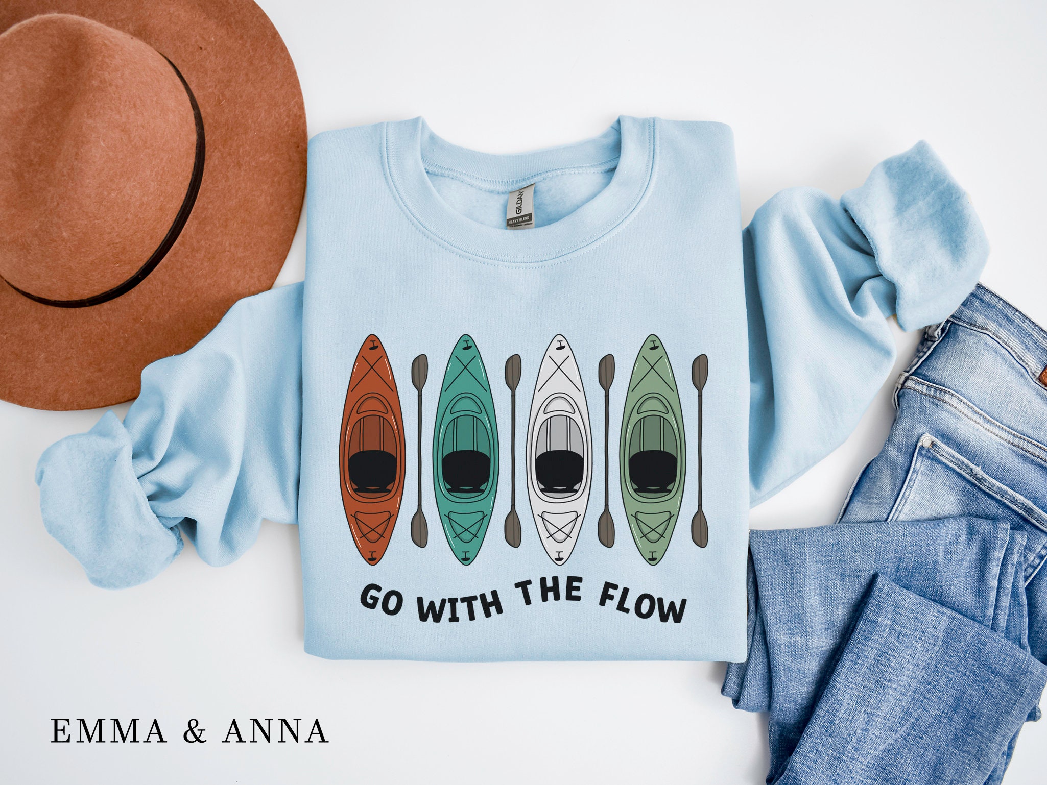 Kayak Shirt Kayaking Gifts Kayak Sweatshirt Go With the Etsy