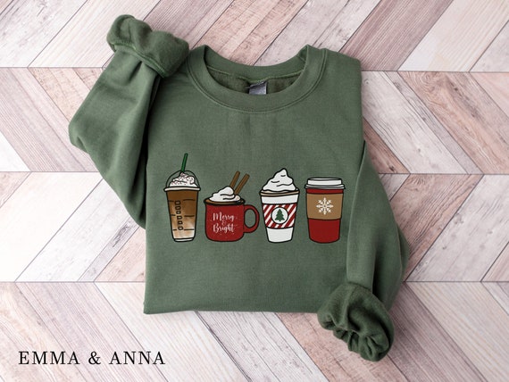 Christmas Coffee Sweatshirt Cute Christmas Sweatshirt Christmas