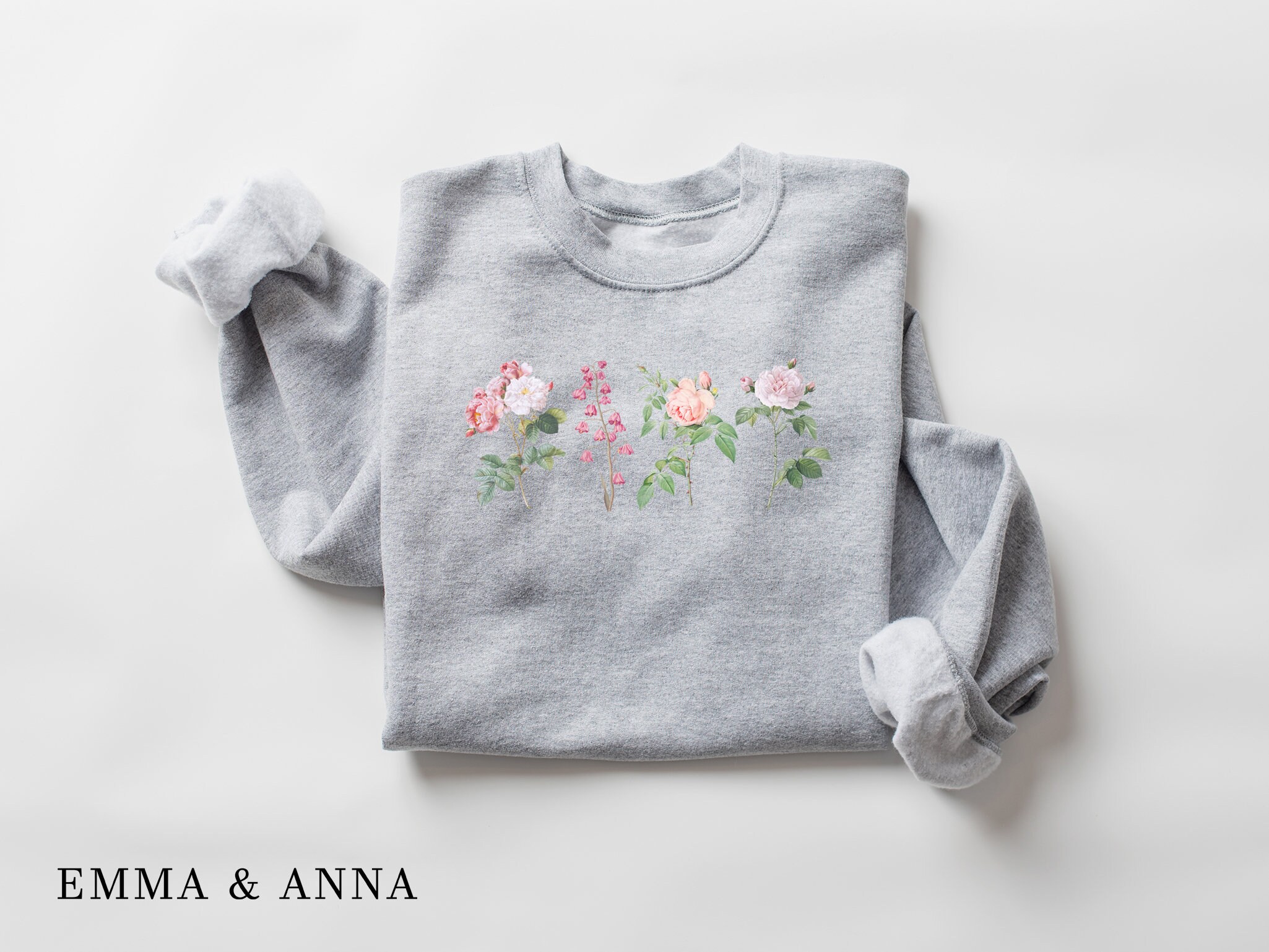 Wildflower Sweatshirt, Cottagecore Clothing, Botanical Sweatshirt ...
