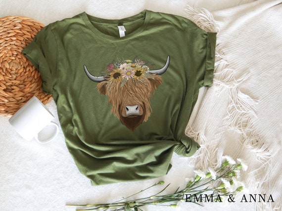 Highland Cow Shirt Cow Shirt for Women Western Shirt Ranch Tee