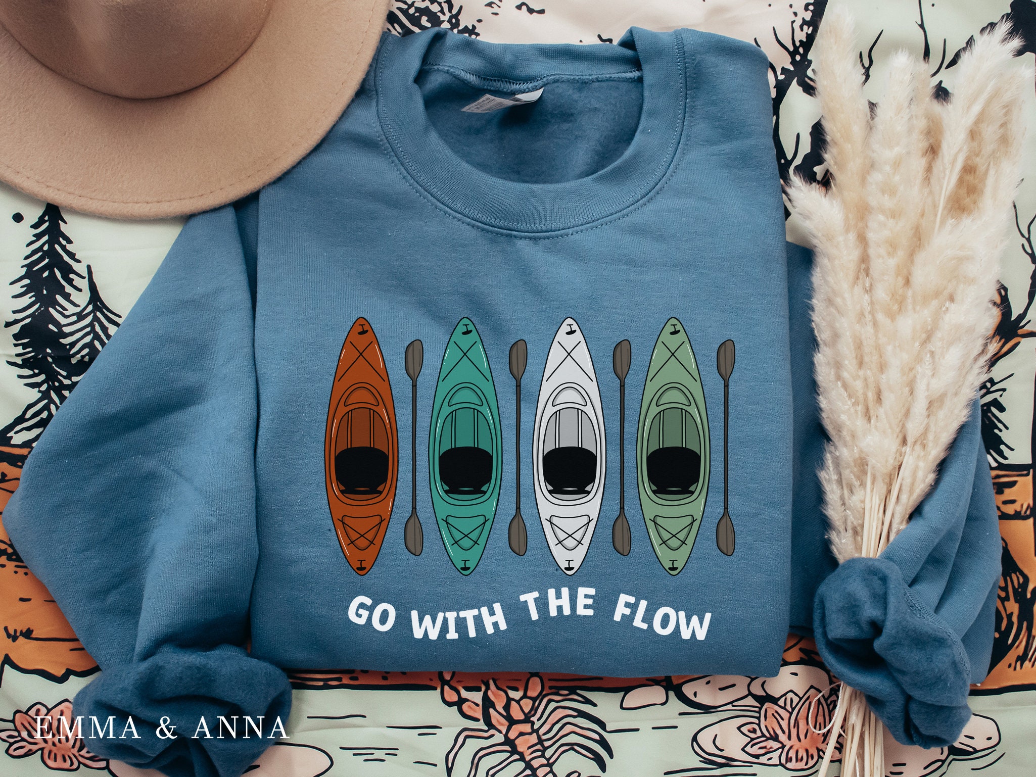 Kayak Shirt Kayaking Gifts Kayak Sweatshirt Go With the Etsy