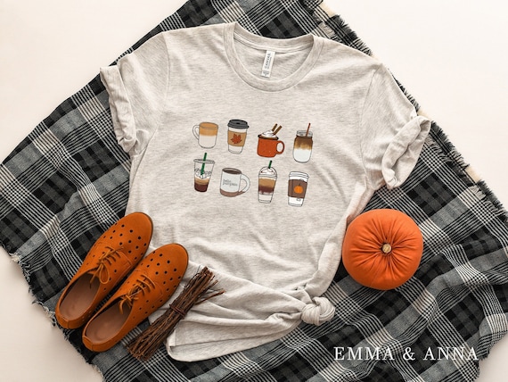 Fall Shirt for Women, Fall Coffee Shirt, Coffee T-Shirt, Pumpkin Spice Shirt, Halloween Crewneck, Thanksgiving Shirt, Its Fall Yall