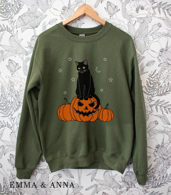 Black cat sweater hotsell